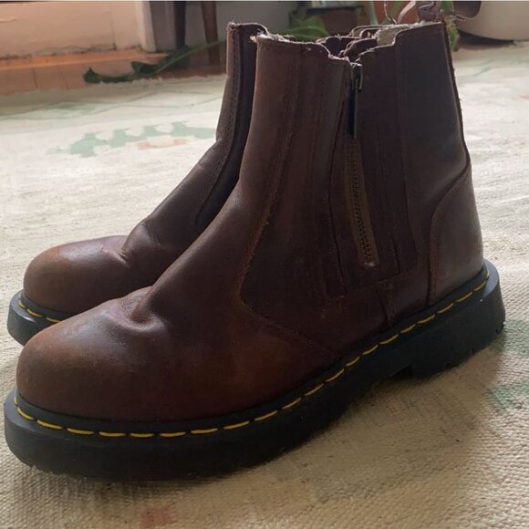 Brown Slip On Dr. Marten's Boots - Picture 1 of 2